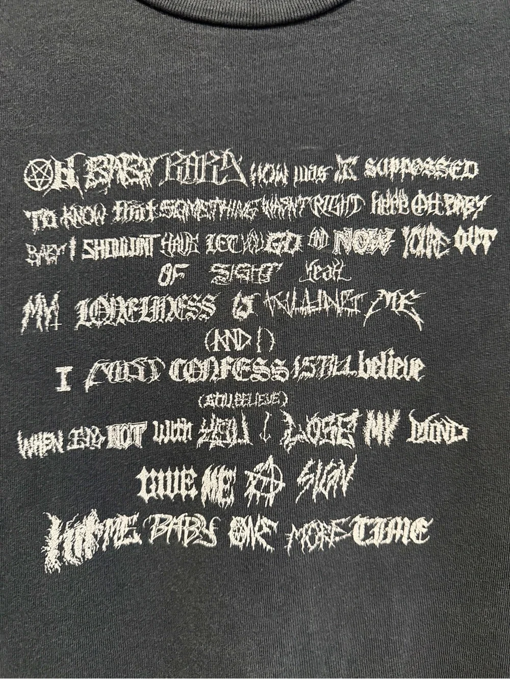 RARE UNIF black grunge oversized shirt Hit Me Baby One More Time Graphic Y2K xs - Picture 2 of 7